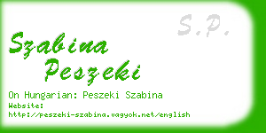 szabina peszeki business card